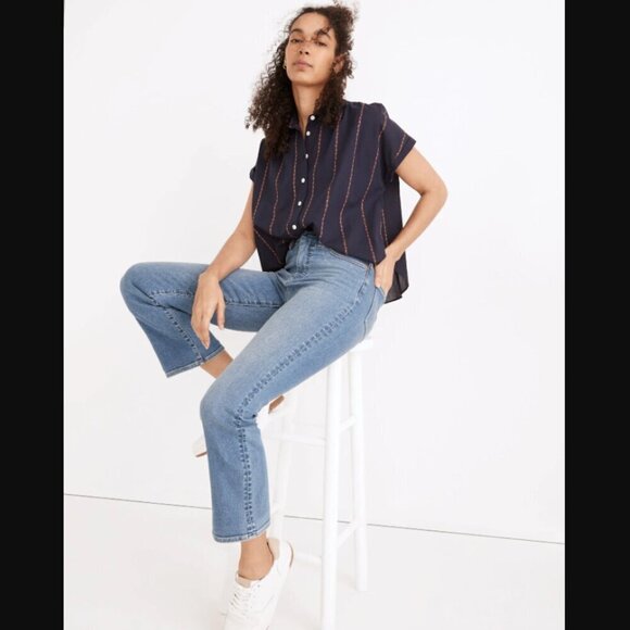 Madewell Cali Demi-Boot Jeans in Dorrance Wash: TENCEL™ Denim Edition 29" - Picture 1 of 9